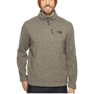 The North Face Gordon Lyons 1/4 Zip Fleece Pullover Falcon Brown Heather Medium